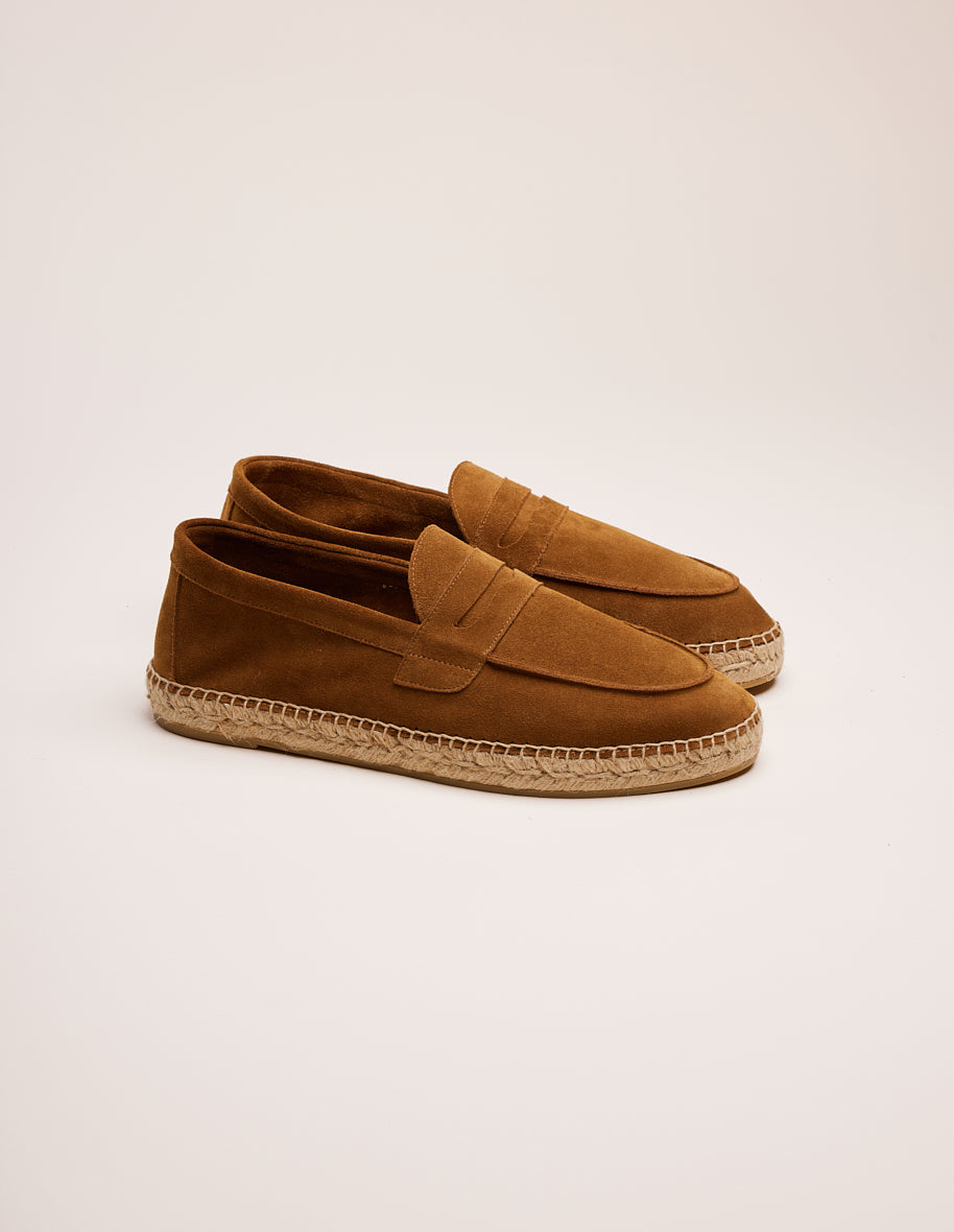 Espadrilles Roméo - Suède cognac