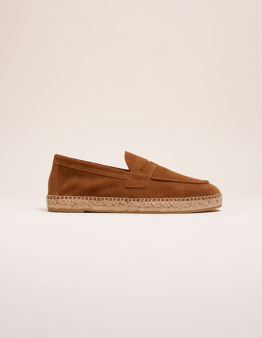 Espadrilles Roméo - Suède cognac