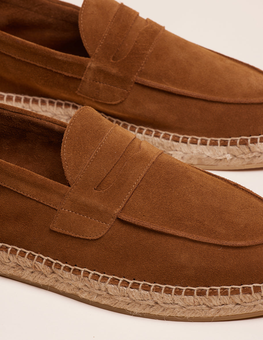 Espadrilles Roméo - Suède cognac