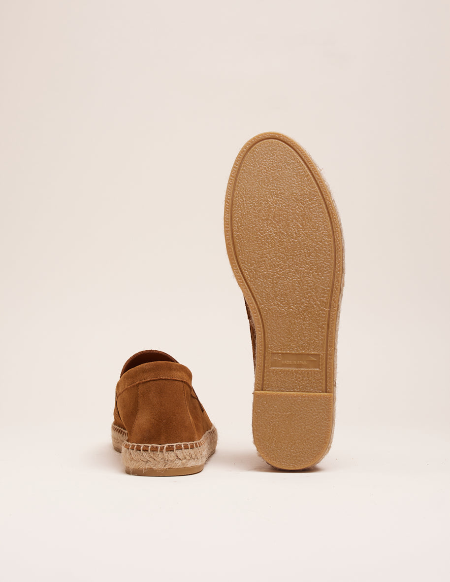 Espadrilles Roméo - Suède cognac