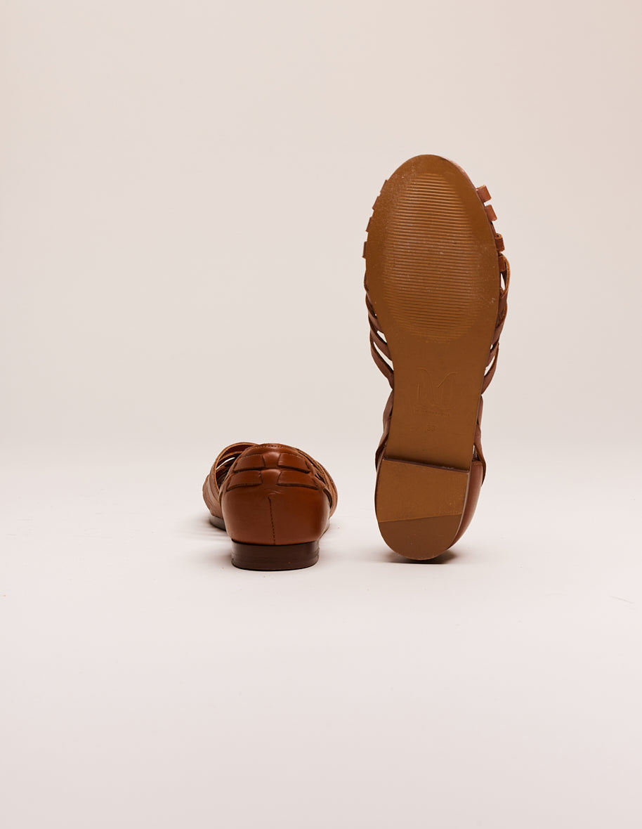 Sandales Roxanne - Cuir cognac