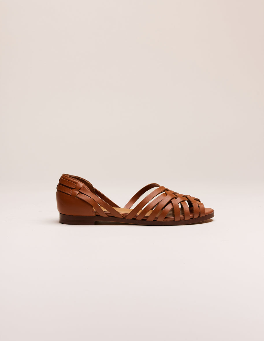 Sandales Roxanne - Cuir cognac