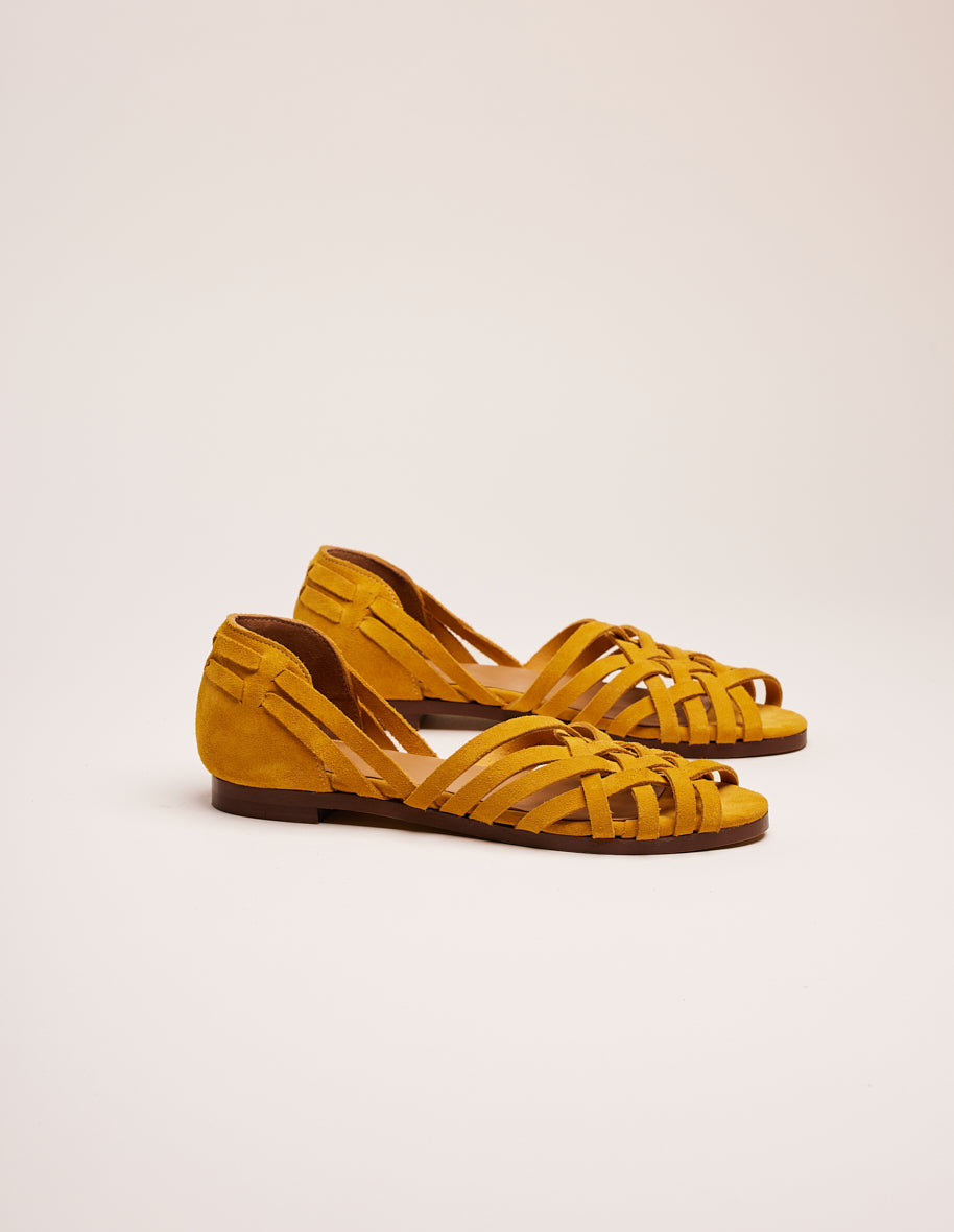 Sandals Roxanne - Mustard suede