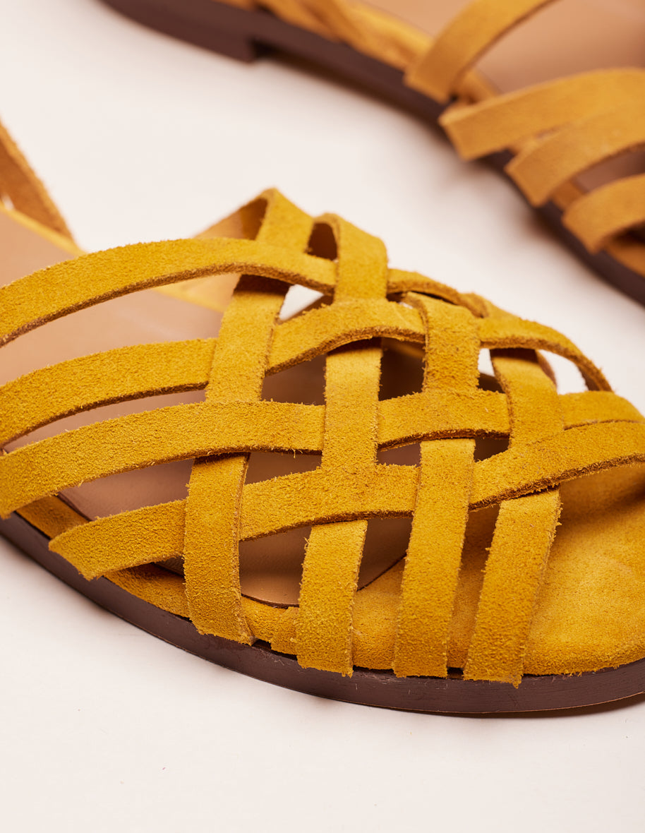 Sandals Roxanne - Mustard suede