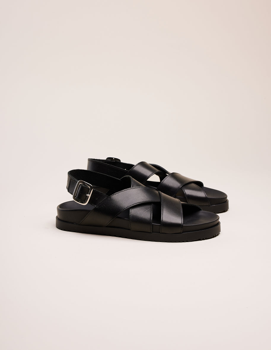 Sandales Sandra - Cuir noir