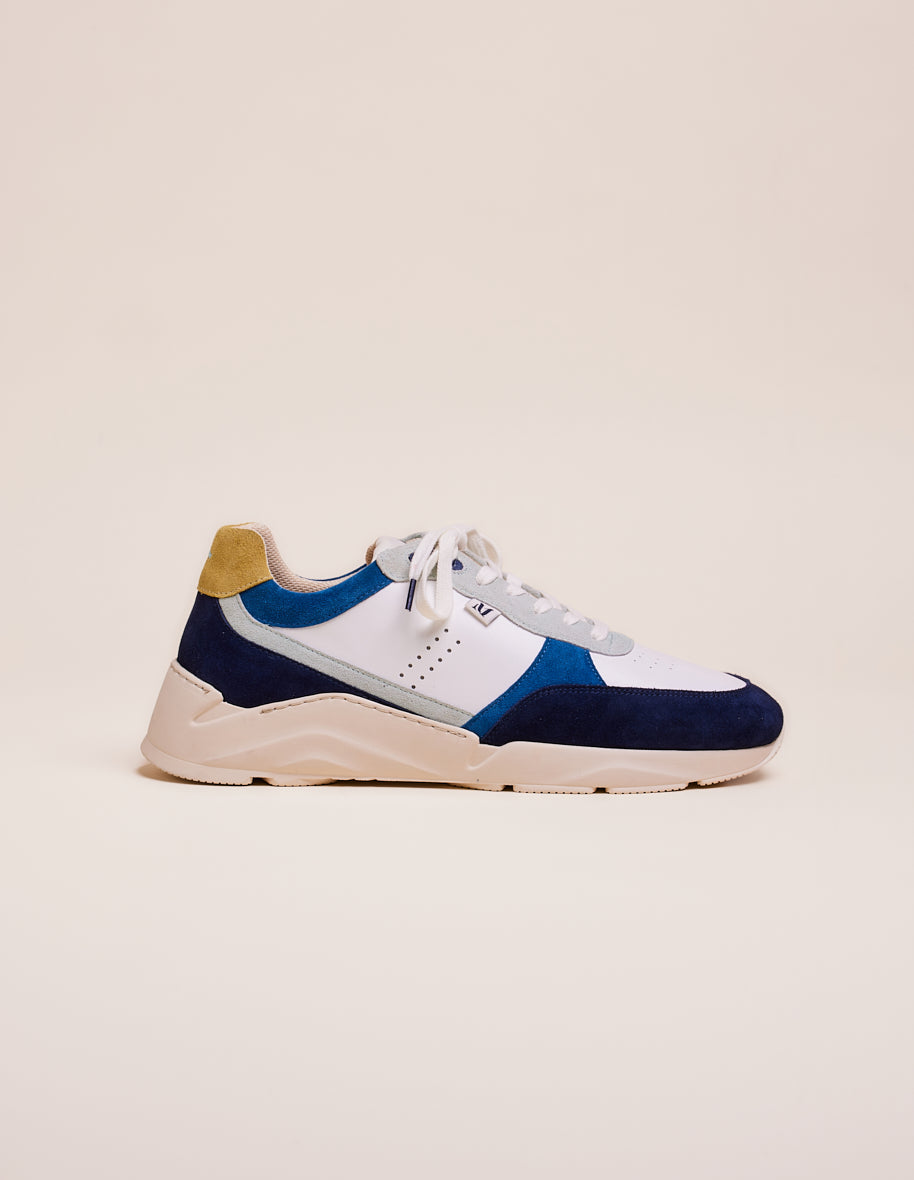 Low-top trainers Stanislas - Navy white water green