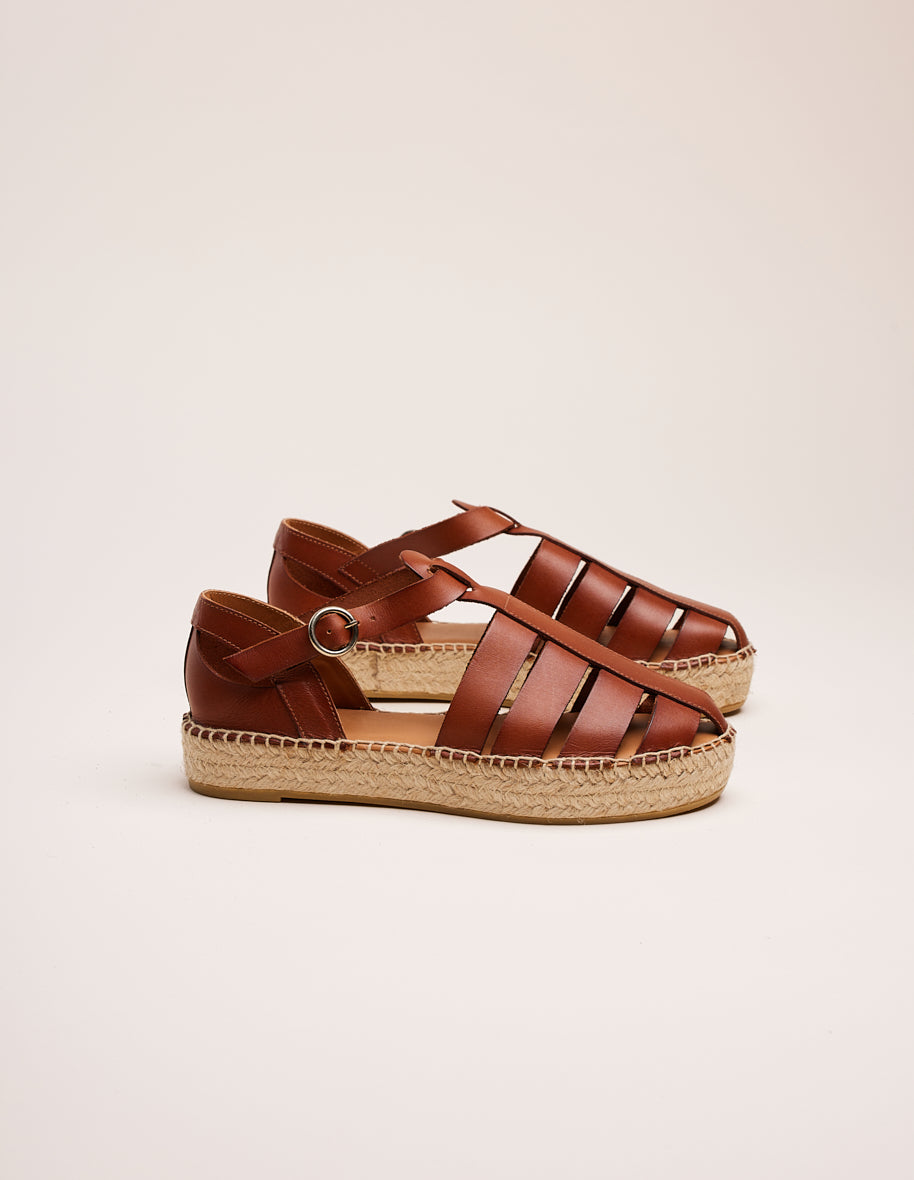 Espadrilles Thais - Cognac leather