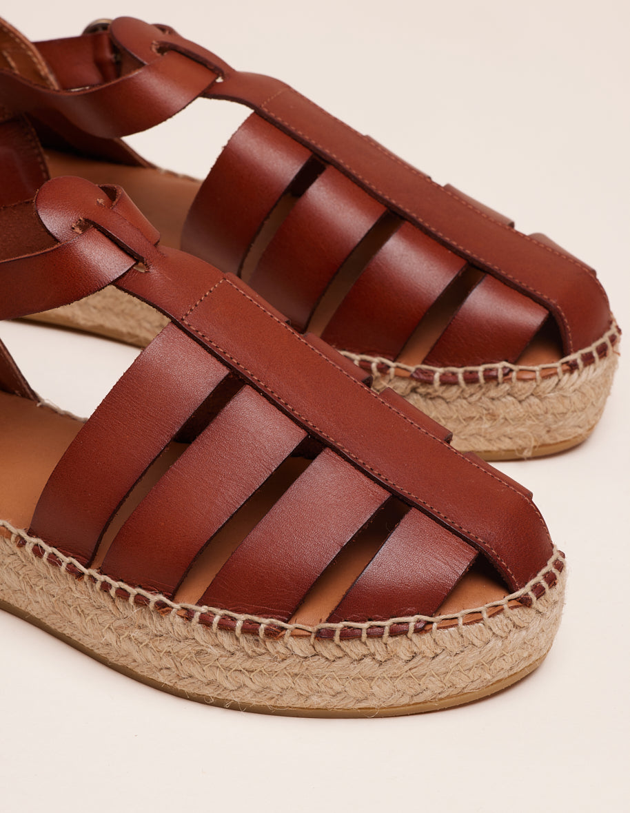 Espadrilles Thais - Cuir cognac