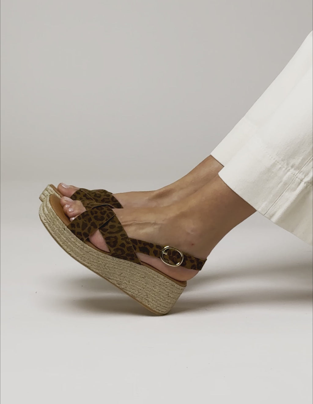 Espadrilles Hawa - Suède léopard