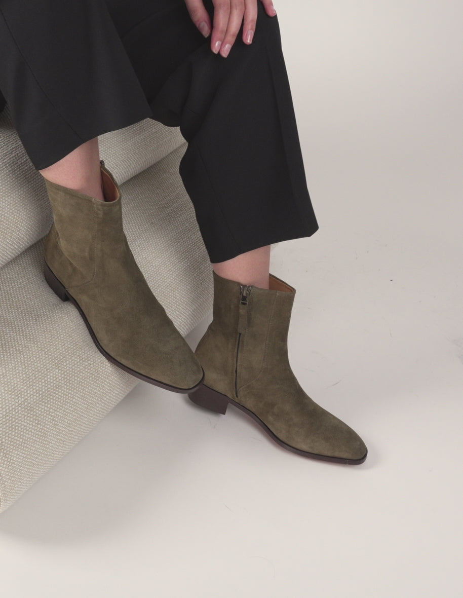 Boots Sybille - Khaki suede