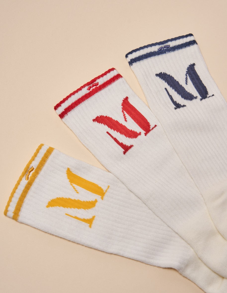 Pack de 3 Chaussettes - Sport roller M jaune bleu rouge