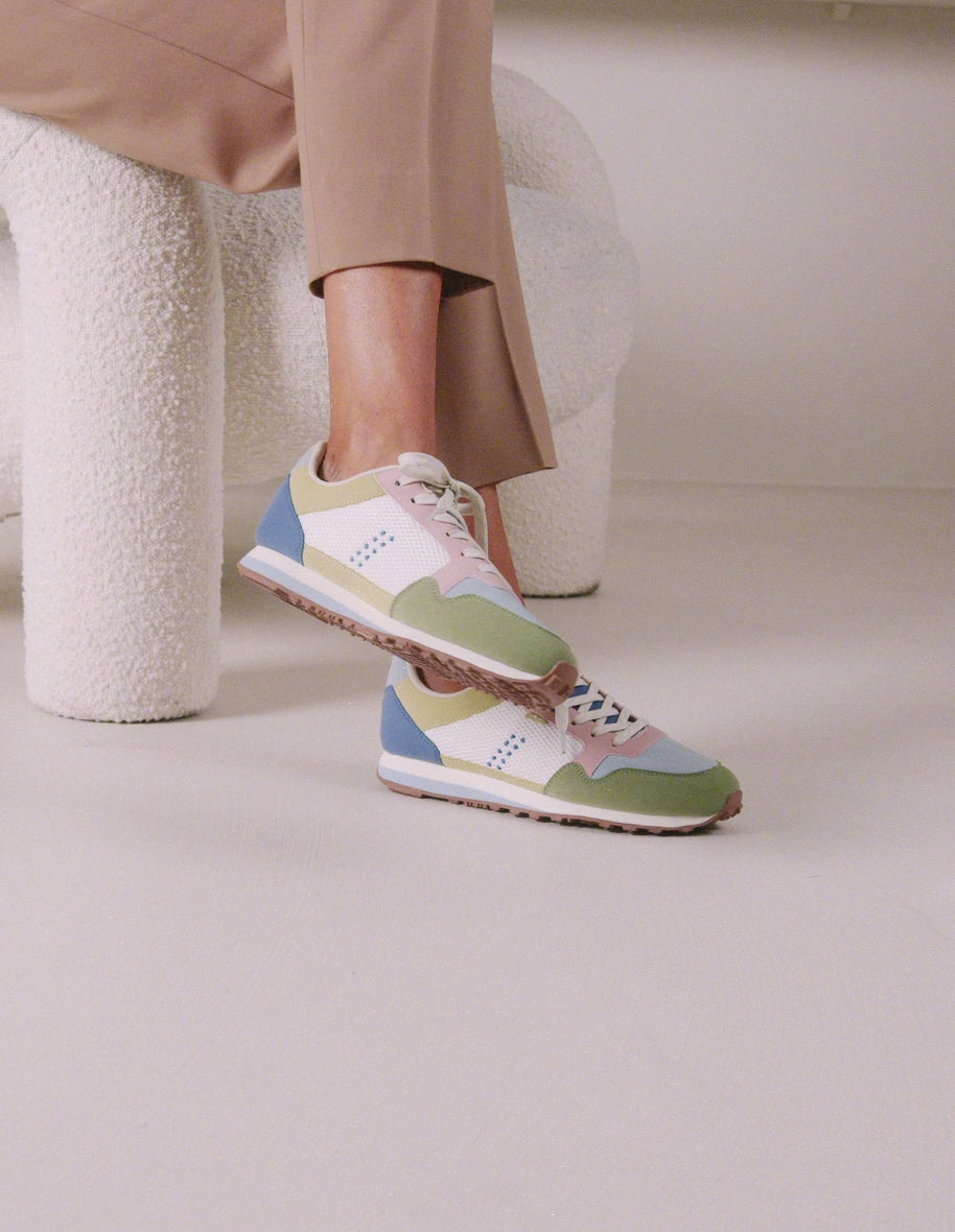 Gabrielle low sneakers - Sweden Vegan and Mesh Pistachio Light Pink